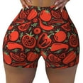 thumbnail image 2 of Fuzoiu Tomatoes And Chili Print Women's Workout Shorts,Workout Biker Shorts Women,Exercise Fitness Shorts,Scrunch Short, Athletic Shorts for Gym Yoga Running Sport Active-X-Large, 2 of 8