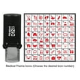 thumbnail image 3 of Printtoo Personalized&nbsp;Medical Theme Icons&nbsp;Round Rubber Stamp Self Inking Stamper 12 mm-Violet, 3 of 7
