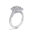 thumbnail image 3 of IGI Certified 2.50 Ct Classic Oval Cut Lab Grown Diamond Halo Ring for Engagement Solid 14K White Gold Size 4.5 (F-G/VS1) by Caratup, 3 of 9