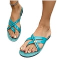 thumbnail image 3 of Xucatan Women's Flat Sandals, Wraparound Strap Faux Leather Slides, Metal Buckle Open Toe Summer Shoes, Versatile Casual Outdoor Footwear Gift, 3 of 9