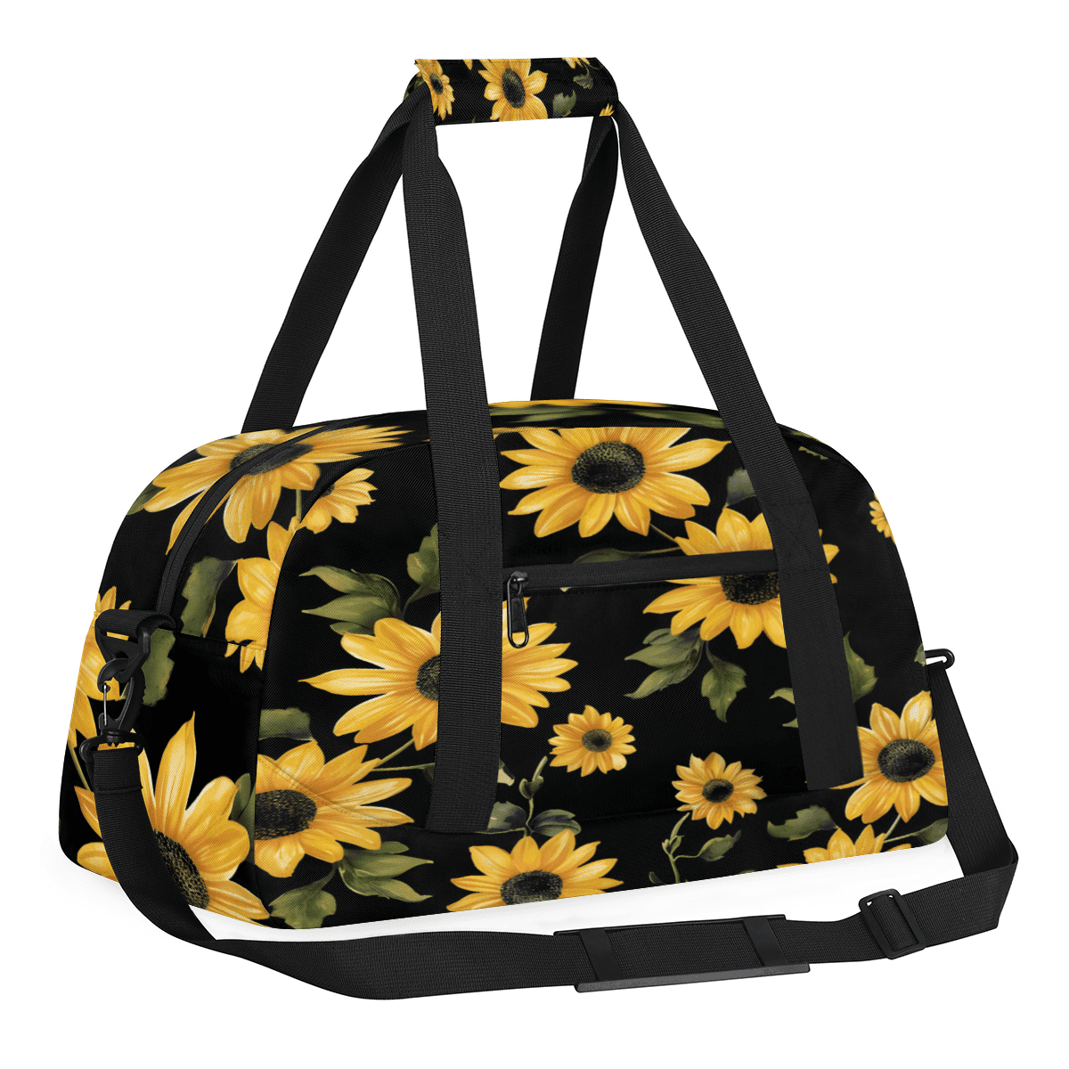 Herdesigns Sports Duffle Bags Travel Duffle Bag Gym Bag Retro Sunflowers Floral Weekender Travel Bag Waterproof Overnight Bag Carry On Travel Tote Bag Dance Bags