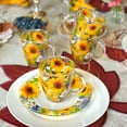 thumbnail image 3 of STP GOODS Sunflowers Glass Mug Set of 4 pcs 11.8 fl oz (350 fl oz) Tea Mugs for Hot Beverages Coffee and Tea Mugs for Latte Cocoa Chocolate Glass Drinkware, 3 of 7