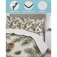 thumbnail image 4 of Quilts Twin XL Size, Sage Green Christmas Soft Comforter Bedding Set for Bed, Rustic Pine Cones Xmas Botanical Lightweight Quilted Bedspread with Pillow Cover(2 Pieces) for All Season, 68x98 Inch, 4 of 6