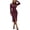 Wine, variant on QIYAGBSA Cable Knit Sweater Dress for Women Soft Round Neck Fitted Midi Side Slit Long Sleeve Fall Winter