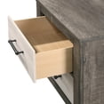 thumbnail image 2 of Benjara Yaz 25" Modern 2 Drawer NightStand- Bar Metal Handles- White & Gray, 2 of 7