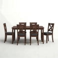 thumbnail image 2 of Clara Stylish and Functional 7 Piece Solid Wood Dining Room Set in Espresso, 2 of 5