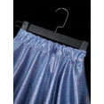 thumbnail image 6 of YONGHS Girl's Shiny Metallic Skater Skort Dance Athletic Pleated A-Line Mini Scooter Skirt Royal Blue 6-8, 6 of 7