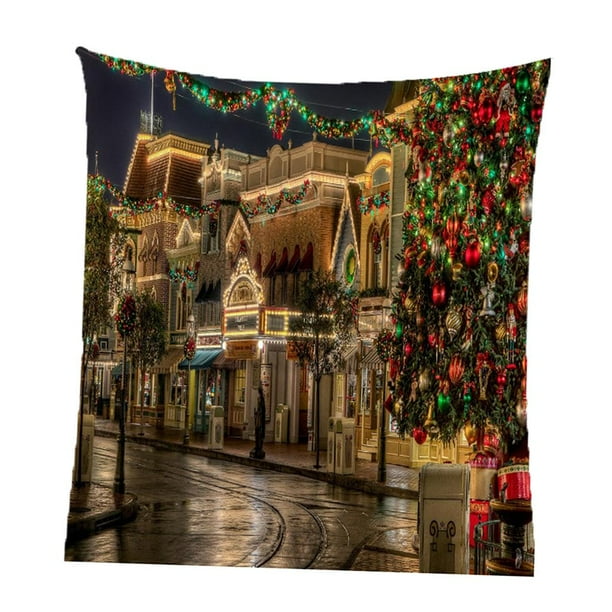 Tapiz de pared con arte 3D para colgar en la pared, regalo de Navidad, mantel, tapiz de año nuevo UN