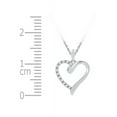 thumbnail image 2 of Sterling Silver Womens Round Diamond Heart Pendant 1/20 Cttw, 2 of 2