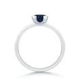 thumbnail image 2 of ANGARA Natural 1 Ct Semi Bezel-Set Sapphire Solitaire Engagement Ring in 14K White Gold for Women (Size-6mm) | September Birthstone, Anniversary, Jewelry Gift for Women | Natural Blue Sapphire Ring, 2 of 8