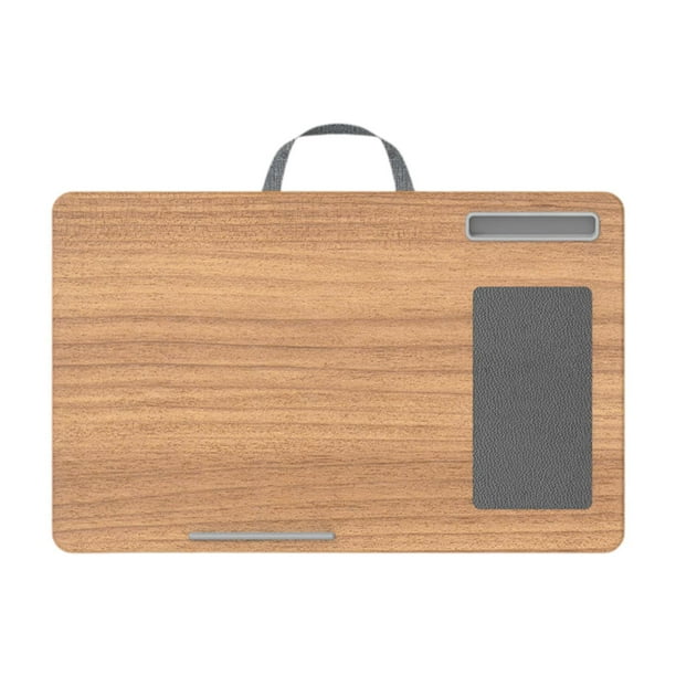 Escritorio portátil para trabajo en el regazo, para cama, sofá cama, escritorio para computadora portátil, bandeja práctica para el regazo para Color de la madera