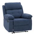 thumbnail image 6 of CorLiving Oren Manual Soft High Quality Fabric Recliner in Blue, 6 of 8