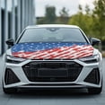 thumbnail image 3 of Chririnla Distressed American Flag Car Hood Cover - Weatherproof Stretch Fabric Protector - Universal Fit for Trucks, SUVs & Sedans - Patriotic Auto Exterior Decor, 3 of 7