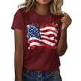 thumbnail image 3 of Youyipin Womens Tops Printed Round Neck Short Sleeve T-Shirt Top Shirt Summer Tops For Women, 3 of 4