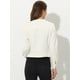 thumbnail image 4 of Chaqueta De Mezclilla Para Mujer Chaquetas De Mezclilla De Manga Larga Sin Cuello Con Botones Blanco M, 4 of 6