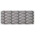 thumbnail image 1 of Floral Kitchen Mat, Spring Season Illustration with Greyscale Backdrop Nature Composition, Plush Decorative Kitchen Mat with Non Slip Backing, 47" X 19", Pale Grey Vermilion Grey, by Ambesonne, 1 of 1