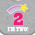 thumbnail image 4 of Inktastic 2nd Birthday 2 Year Old Girls Rainbow Star Girls Baby Bib, 4 of 4