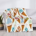 thumbnail image 4 of Throw Blanket for Couch, Ice Cream No.J907 Super Soft Fuzzy Comfy Warm Throw Blanket, Cuteness Lightweight Cozy Plush Flannel Blanket & Throws for Sofa and Bed All Season, 4 of 5