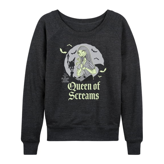 The Nightmare Before Christmas - Hallo Queen - Women's French Terry Long Sleeve Pullover