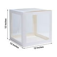thumbnail image 2 of Balsa Circle 2 Pieces Clear with White 12-Inche Transparent Balloon Boxes Events Home Wedding Reception Centerpieces Decorations Supplies, 2 of 6