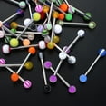 thumbnail image 2 of Flmtop Fashion Mixed Color Tongue Rings 20/50 Pcs Assorted Piercing Barbells Bars Jewelry, 2 of 6
