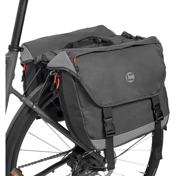 Bike Panniers, Waterproof Panniers Bike Bags for Rear Rack 25L-35L Expandable – Large Bicycle Saddle Bag with Reflective Strips, Double Panniers Storage  Bag for Cycling Traveling Commuting
