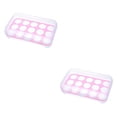 thumbnail image 3 of sweethay Caja de almacenamiento de huevos de plástico de 15 rejillas, soporte para huevos, contenedor portátil de almacenamiento de alimentos, nevera de Rosado 2piezas sweethay CBP156721, 3 of 6