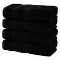 thumbnail image 4 of American Soft Linen Luxury Turkish Hand Towel Set, 100% Cotton 4 Piece Hand Face Towels for Bathroom and Kitchen,  Black, 4 of 9