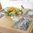 thumbnail image 4 of Ambesonne Landscape Place Mats Set of 4, New York Skyscraper, Standard Size, Black White, 4 of 6