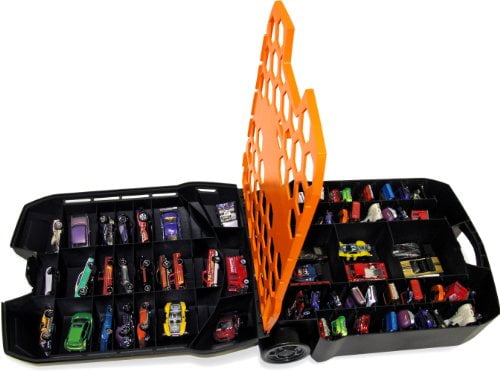 Hot Wheels 100-Car Rolling Storage Case with Retractable Handle 