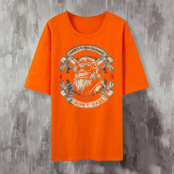 Men's Fashion Star Themed Printed Short Sleeved Casual T Shirt for Everyday Style and Comfortable Fit Men’s Clothing