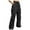 Black, variant on XFLWAM Womens Cargo Pants Wide Leg Baggy Sweatpants High Waisted Fleece Sweat Pants with Pocket
