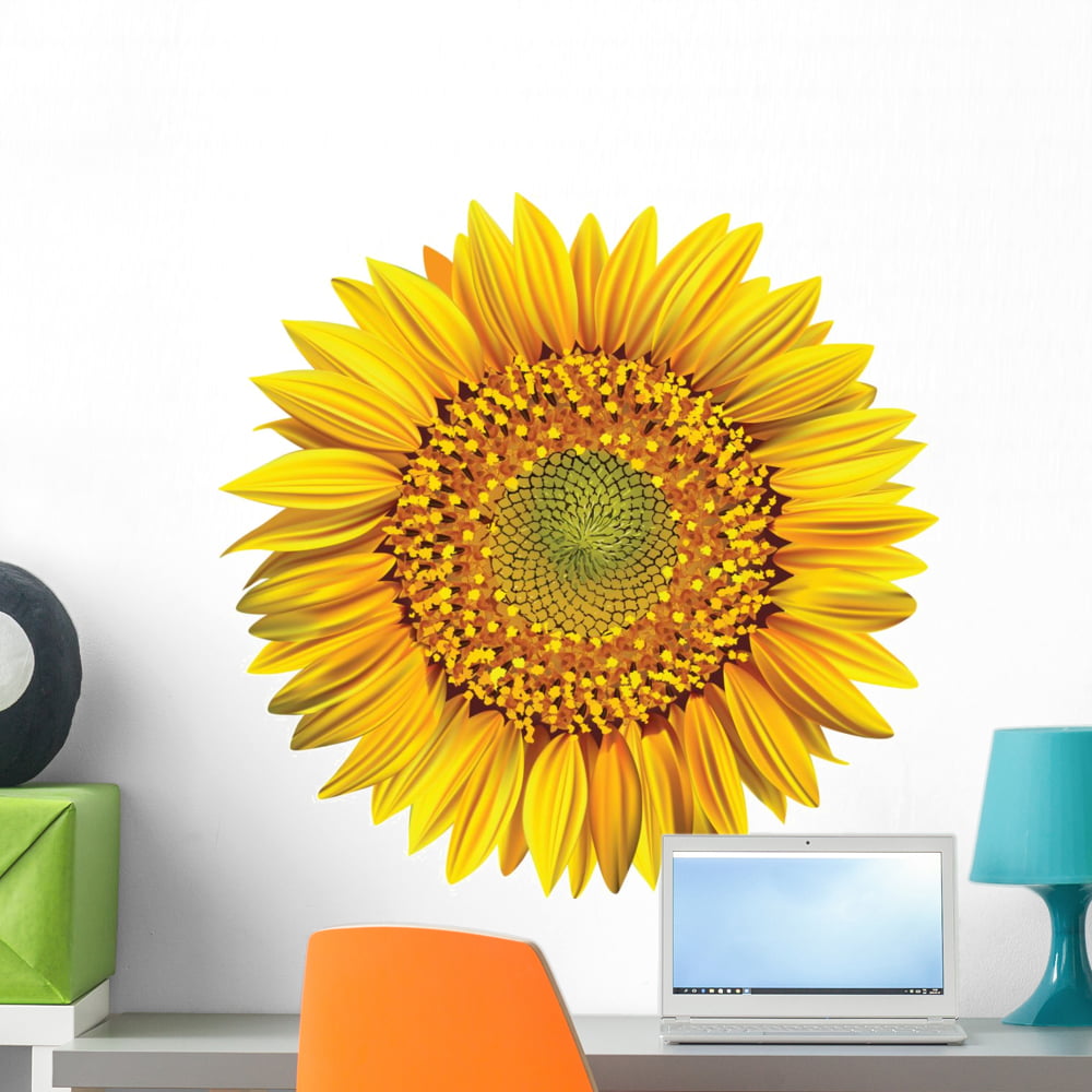 Sunflower Wall Mural by Wallmonkeys Peel and Stick Graphic (24 in W x