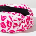 thumbnail image 4 of Minjewel Valentine's Day Heart Printed Fabric Knot Headband for Women, Sweet & Versatile Party Hair Accessory, Daily Wear for Holidays & Celebrations,B, 4 of 4
