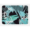thumbnail image 1 of Abstract Bath Mat, Retro 90s Style Negative Exposure Effect Expressive Ink Pattern, Plush Bathroom Decor Mat with Non Slip Backing, 29.5" X 17.5", Pale Blue Aqua, by Ambesonne, 1 of 2