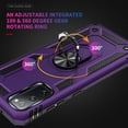 thumbnail image 4 of [Military Grade ] 15ft. Drop Tested Protective Case with Magnetic Car Mount Ring Holder Stand Cover for Samsung Galaxy S20 fe/S20 fe 5G - Purple, 4 of 11