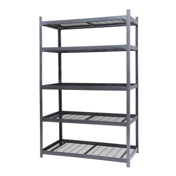 Open Box RUGGED RACK 5-Shelf Boltless Rack Wire Decking, 800lbs Per Shelf