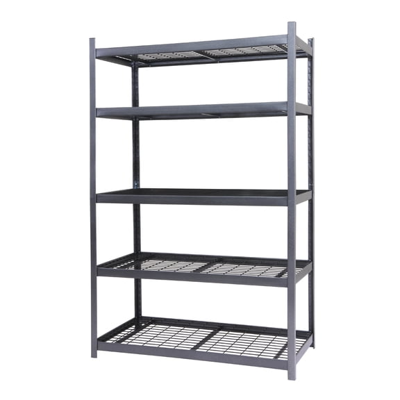Open Box RUGGED RACK 5-Shelf Boltless Rack Wire Decking, 800lbs Per Shelf
