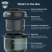Ninja HyperHeat 8-in-1 Electric Pressure Cooker, 6.5 Qt Multi-Cooker with SimpliServe Pot, 1200W, Sage Leaf