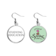thumbnail image 1 of Frase corta de estudiar la educación Colgante decorativo temporada pendientes de primavera joyas Unbranded M, 1 of 3