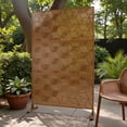 thumbnail image 2 of Tcbosik Outdoor Privacy Screen, 76"H x 48"W Freestanding Decorative Privacy Fence for Patio, Backyard, Balcony, Poolside, Brown, 2 of 8