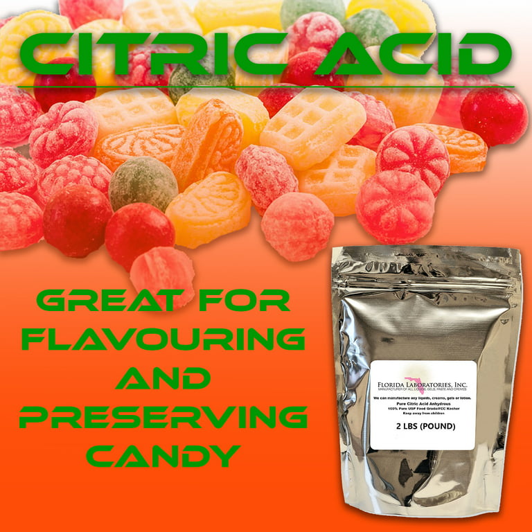 Citric Acid, 2 lb, 100% Pure Food Grade, Organic, Preserver, Cooking, Bath Bombs, Size: 2 lbs