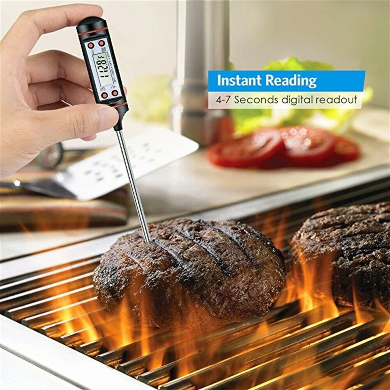 ThermoPro TP03BW Digital Instant Read Meat Thermometer Food Candy Cooking  Kitchen with Magnet and Backlight for Oil Deep Fry Smoker Grill BBQ 