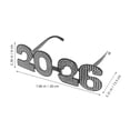 thumbnail image 2 of Homoyoyo 4-Pack 2026 Number Glitter Eyeglasses Plastic Photo Booth Props for New Year's Eve Party and Festive Celebrations, 2 of 6