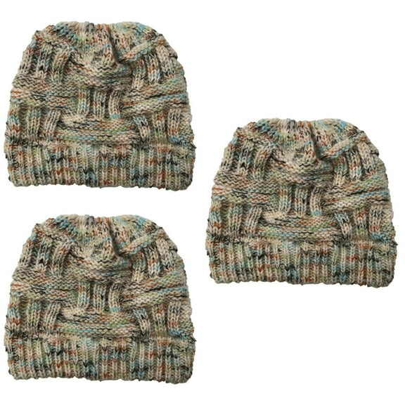 MERRYHAPY Knitting Wool Hat Beige Stylish Weave Hat for Autumn Winter Outdoor