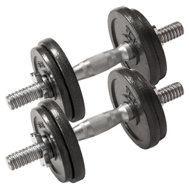 Crownkit 66lb Adjustable Cast Iron Dumbbell Set – Home Gym Barbell Combo With Foam Grips