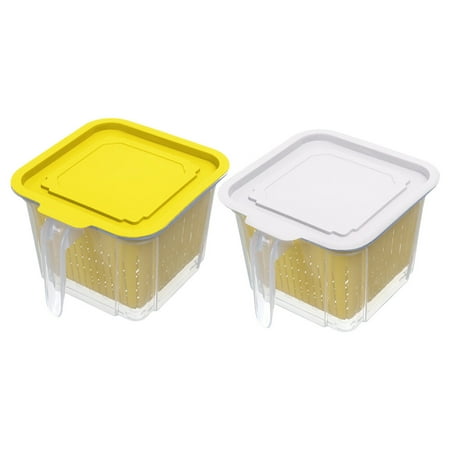 

2Pcs Preservation Storage Cases Versatile Draining Crisper Home Accessory