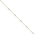 thumbnail image 2 of 14K Two-Tone Polished Diamond-Cut Beaded 9In Plus 1 In Ext. Anklet (9 X 0.75) Made Turkey ank330-9, 2 of 5