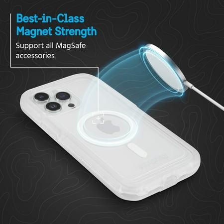 Pelican - Voyager Antimicrobial Hardshell Case for with MagSafe for Apple iPhone 14 Pro Max - Clear