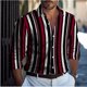 thumbnail image 1 of Camisa de hombre informal de moda cómoda a rayas Camisa con botones Vaion Camisa de manga larga con solapa para uso diario de primavera y otoño 6XL, 1 of 6